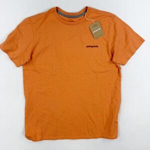 Patagonia Fitz Roy Icon Responsibiliti Tee Mens Size XL Rock Melon Orange 37665